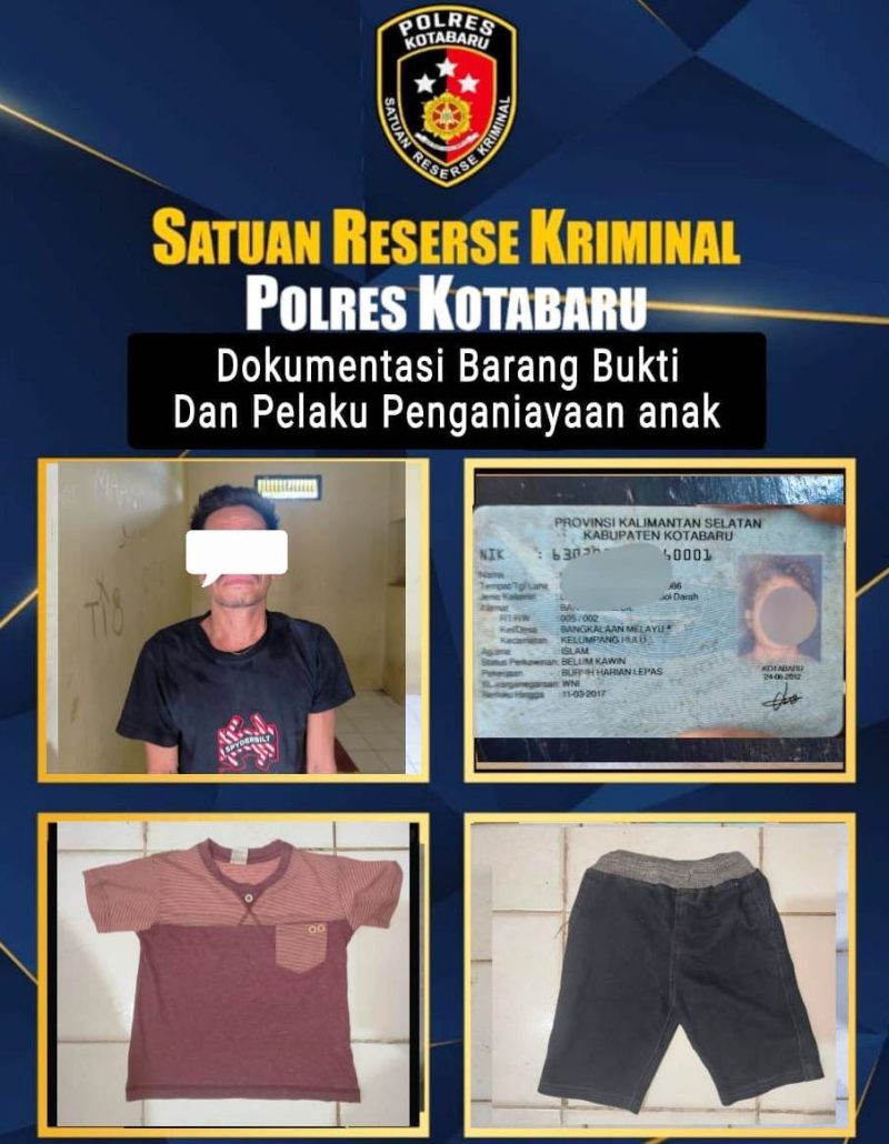 Keterangan Fhoto : Fhoto pelaku penganiayaan dan beberapa barang bukti