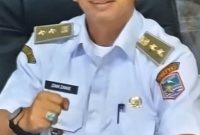 KETERANGAN FHOTO : Kepala Desa Baharu Utara, Zamzanie BS