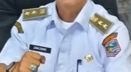 KETERANGAN FHOTO : Kepala Desa Baharu Utara, Zamzanie BS