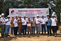 KETERANGAN FOTO : Minamas Plantation salurkan puluhan ekor sapi qurban di wilayah kerja perusahaan yang ada di di Kecamatan Pamukan Selatan, Pamukan Utara, Pamukan Barat, Sungai Durian, Kabupaten Kotabaru, serta Kecamatan Batu Engau, Provinsi Kalimantan Timur. (Sumber : Minamas Plantation)