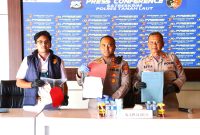 KETERANGAN FOTO : Polres Tala gelar konferensi pers pengungkapan kasus Rudapaksa anak. (Sumber : Humas Polres Tala)