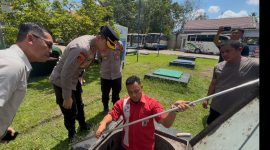 KETERANGAN FOTO : Polres Tabalong bongkar dugaan penahanan solar subsidi 8.000 liter dalam tangki SPBU. (Sumber : Humas Polres Tabalong)