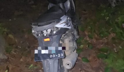 KETERENGAN FOTO : Sepeda motor roda dua di duga milik pelaku pencurian. (Sumber : Humas Polres Tabalong)