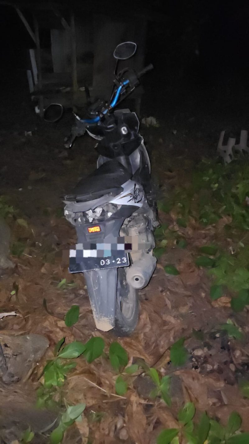 KETERENGAN FOTO : Sepeda motor roda dua di duga milik pelaku pencurian. (Sumber : Humas Polres Tabalong)
