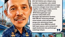 KETERANGAN FOTO : Karikatur Logika Berita, Kepala Dinas Ketahanan Pangan dan Perikanan, M Kusri (Rossi)