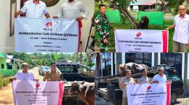 KETERANGAN FOTO : Minamas Plantation melalui anak perusahaannya menyalurkan puluhan ekor sapi qurban kepada masyarakat. (Sumber : Minamas Plantation)