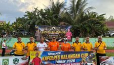 KETERANGAN FOTO : Peringati Hari Bhayangkara ke 80, Polres Balangan gelar pertandingan mini soccer. (Sumber Foto : Humas Polres Balangan)